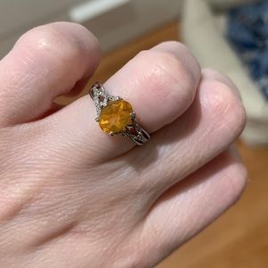 Yellow Citrin / November Birthstone Ring